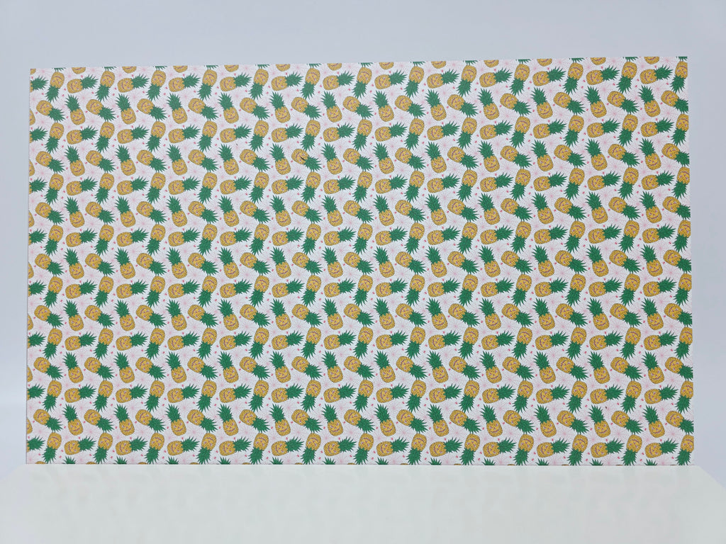 PatternPly® Full Coverage Jack-o-Pineapples on White product photo 2