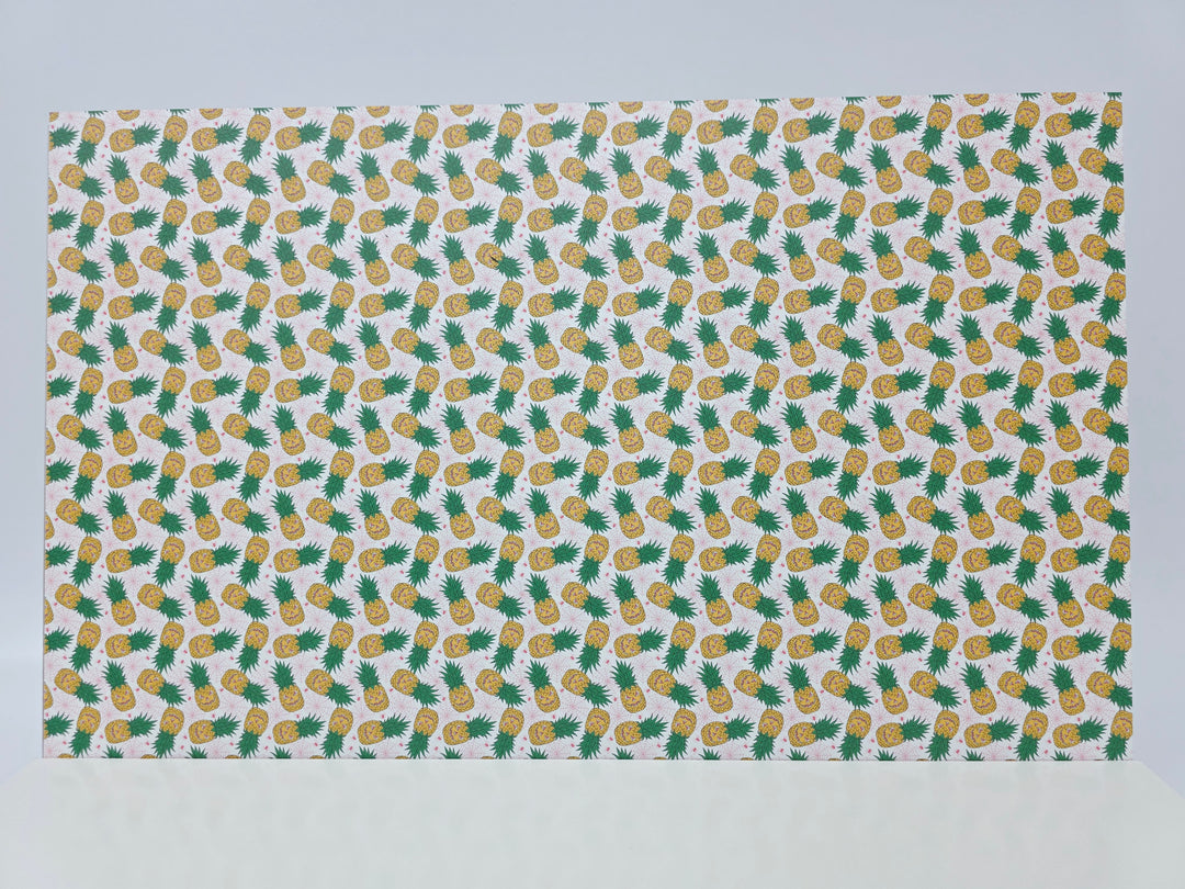 PatternPly® Full Coverage Jack-o-Pineapples on White