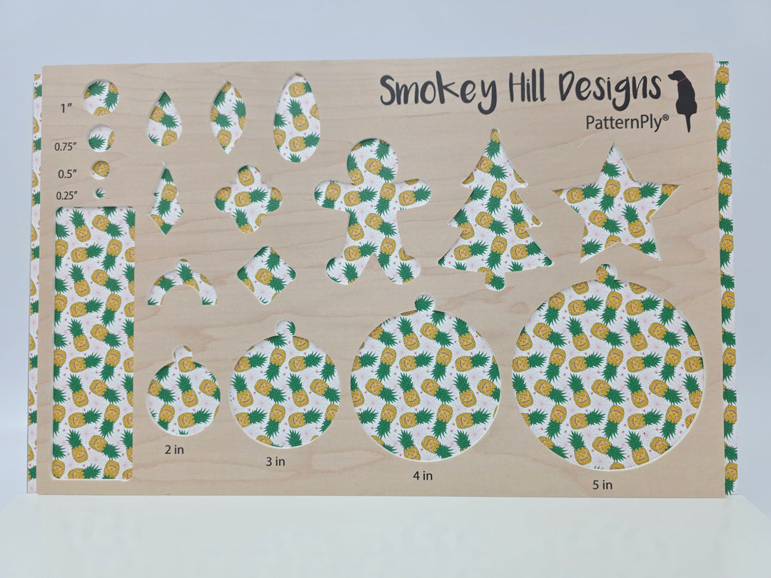 PatternPly® Full Coverage Jack-o-Pineapples on White