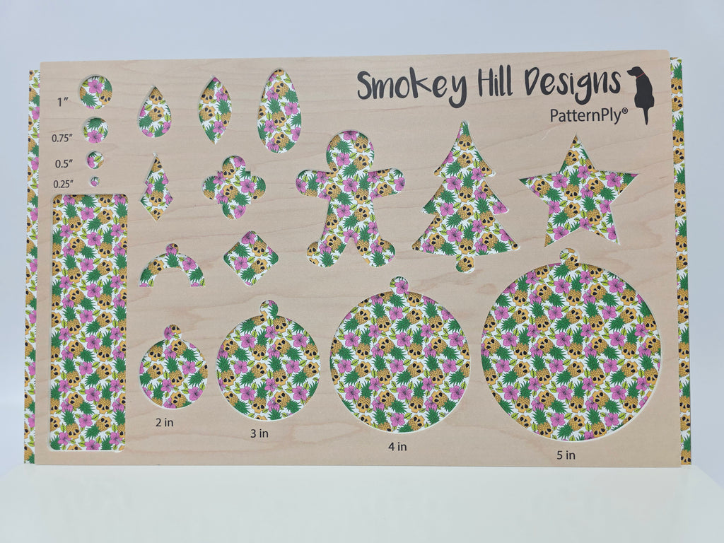 PatternPly® Full Coverage Luau Skulls on White MICRO product photo 3