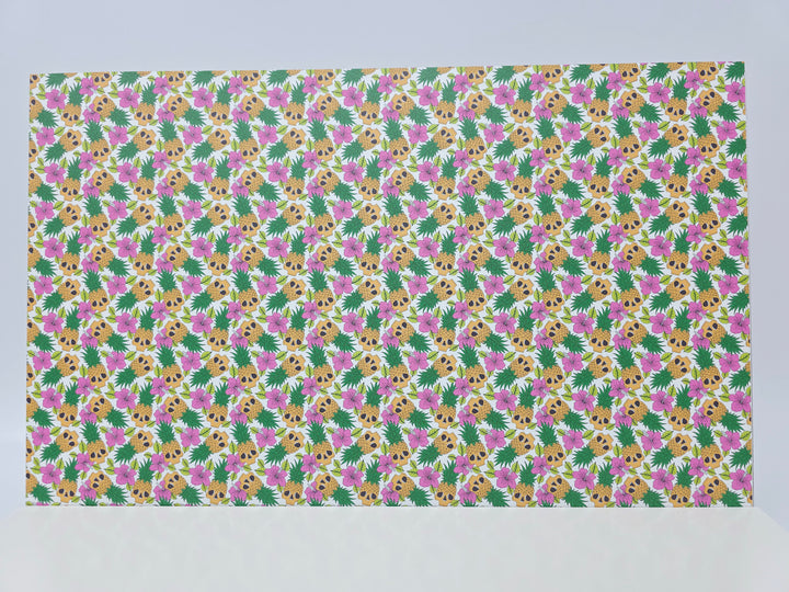 PatternPly® Full Coverage Luau Skulls on White