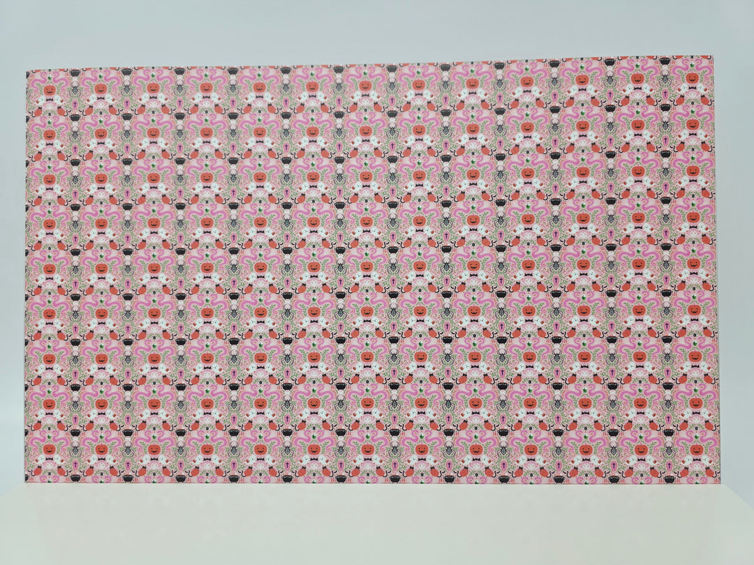 PatternPly® Full Coverage Mystic Snakes and Ghosts on Pink MICRO