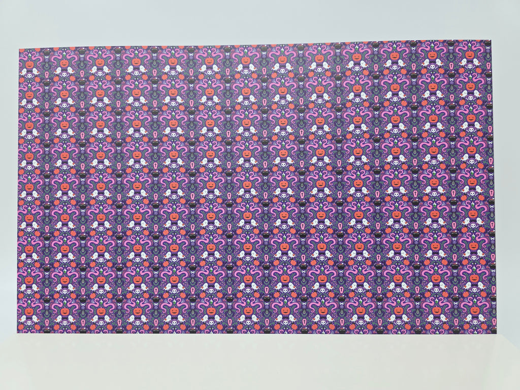 PatternPly® Full Coverage Mystic Snakes and Ghosts on Purple MICRO product photo 2