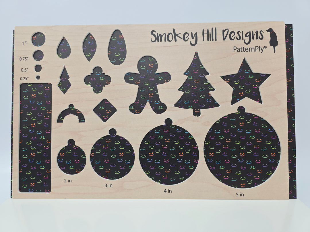 PatternPly® Full Coverage Neon Spooky Faces