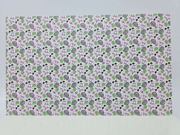 PatternPly® Full Coverage Pink BikiniWeen on White