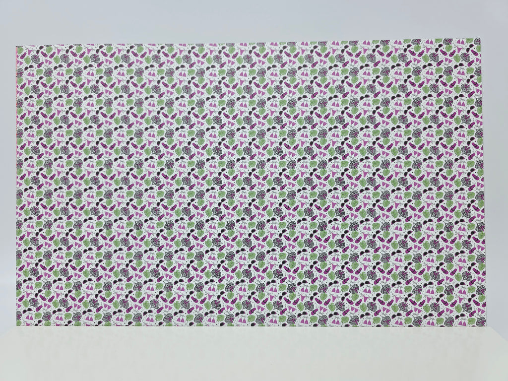 PatternPly® Full Coverage Purple BikiniWeen on White MICRO product photo 2