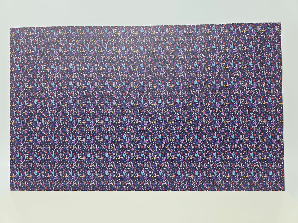 PatternPly® Full Coverage Skeleton Fiesta on Navy MICRO product photo 2