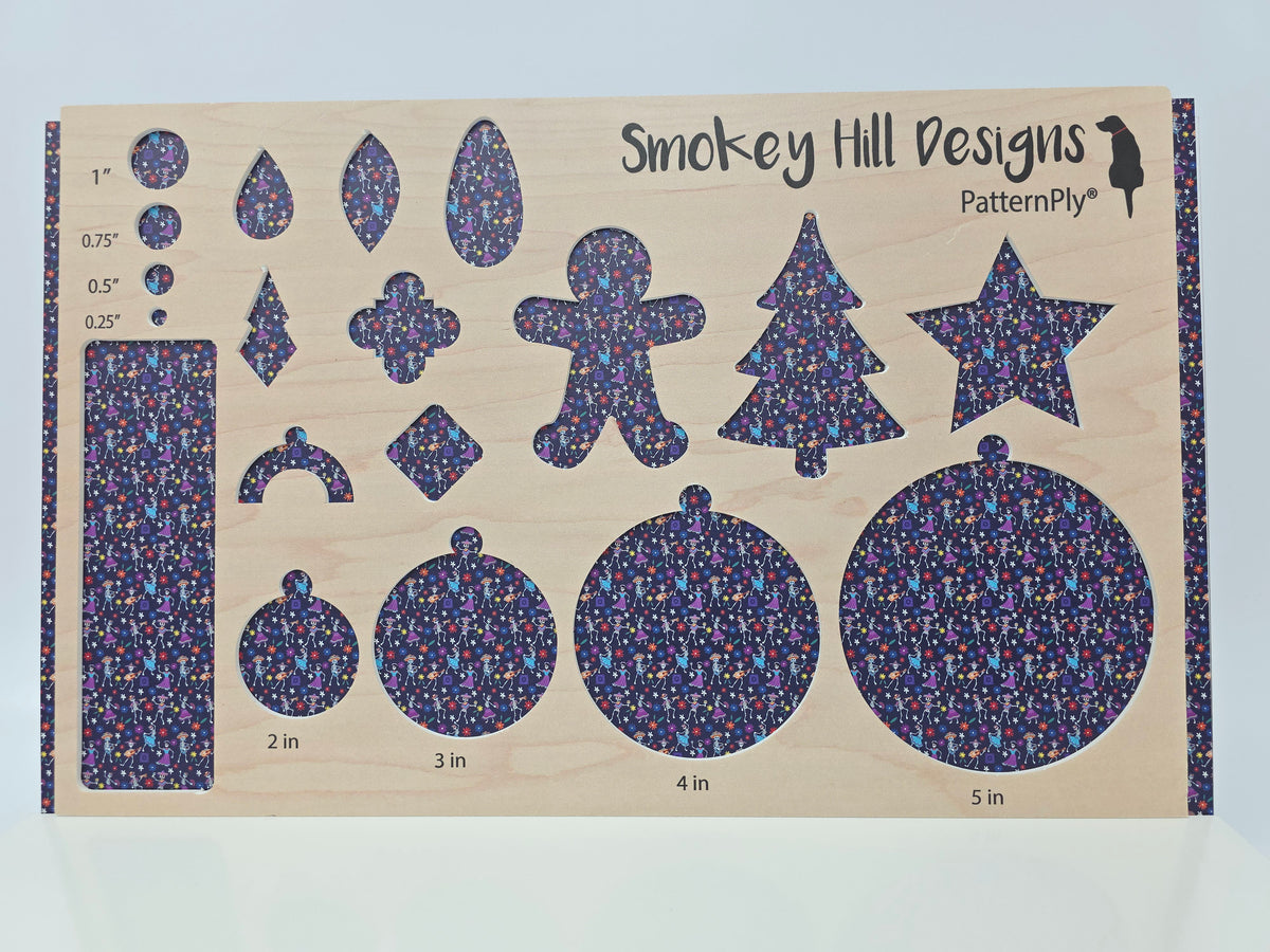 PatternPly® Full Coverage Skeleton Fiesta on Navy MICRO product photo 3