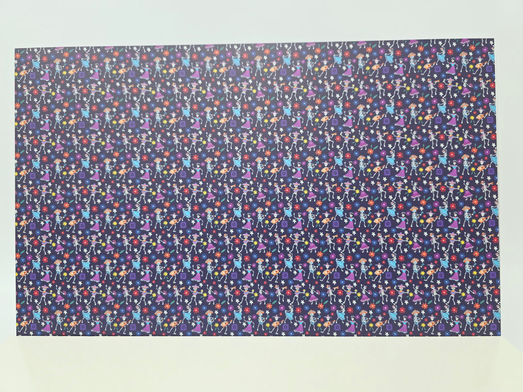 PatternPly® Full Coverage Skeleton Fiesta on Navy