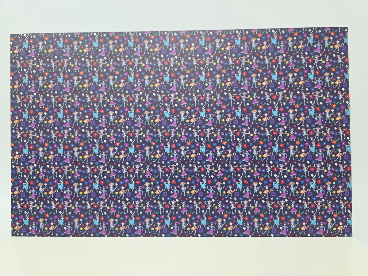 PatternPly® Full Coverage Skeleton Fiesta on Navy product photo 2
