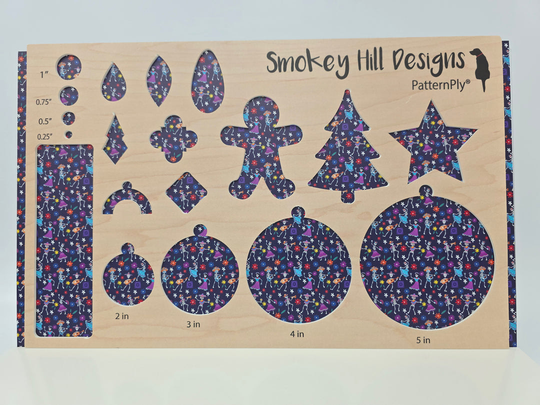 PatternPly® Full Coverage Skeleton Fiesta on Navy