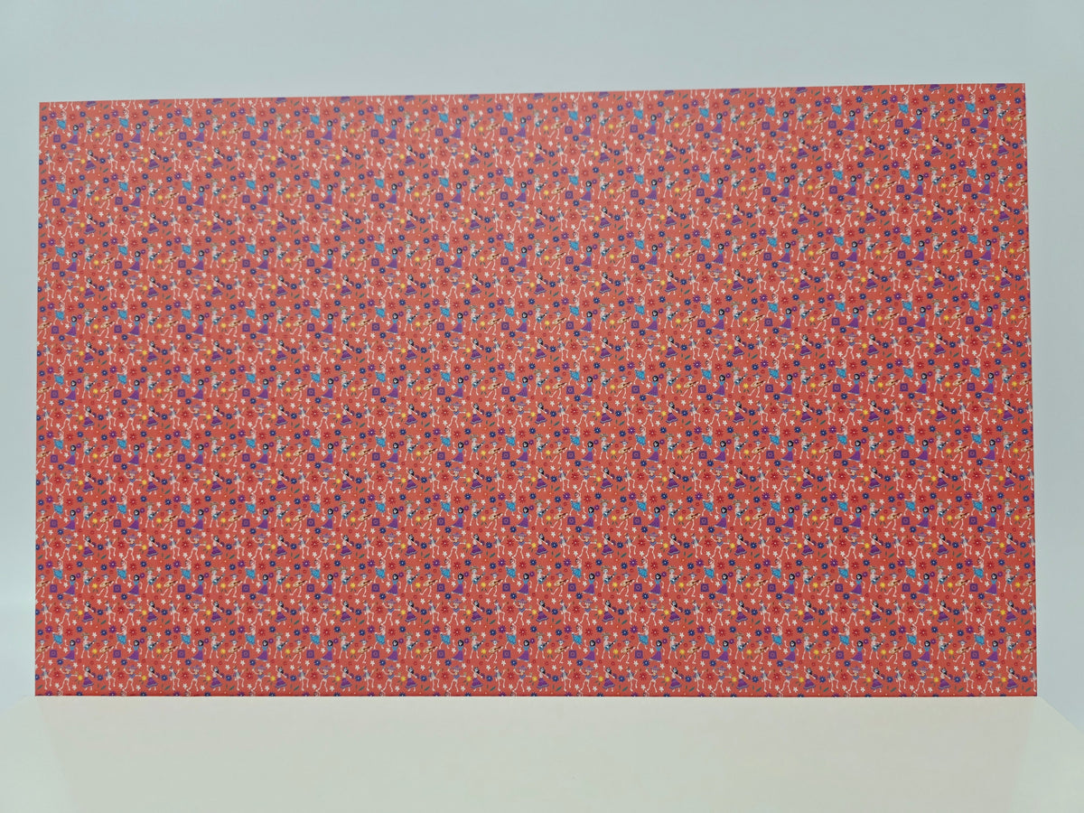 PatternPly® Full Coverage Skeleton Fiesta on Coral MICRO product photo 2