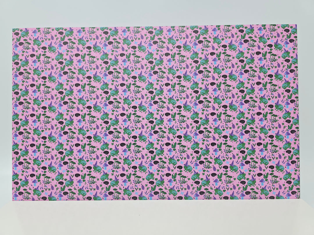 PatternPly® Full Coverage Witchy Frogs on Pink
