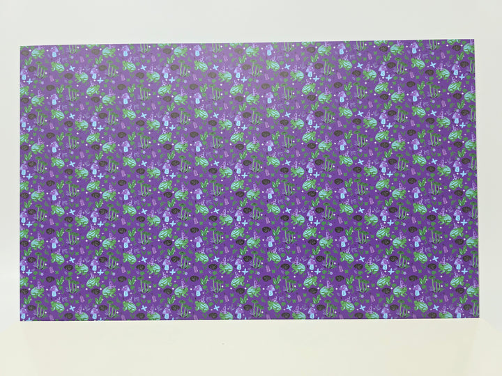 PatternPly® Full Coverage Witchy Frogs on Purple