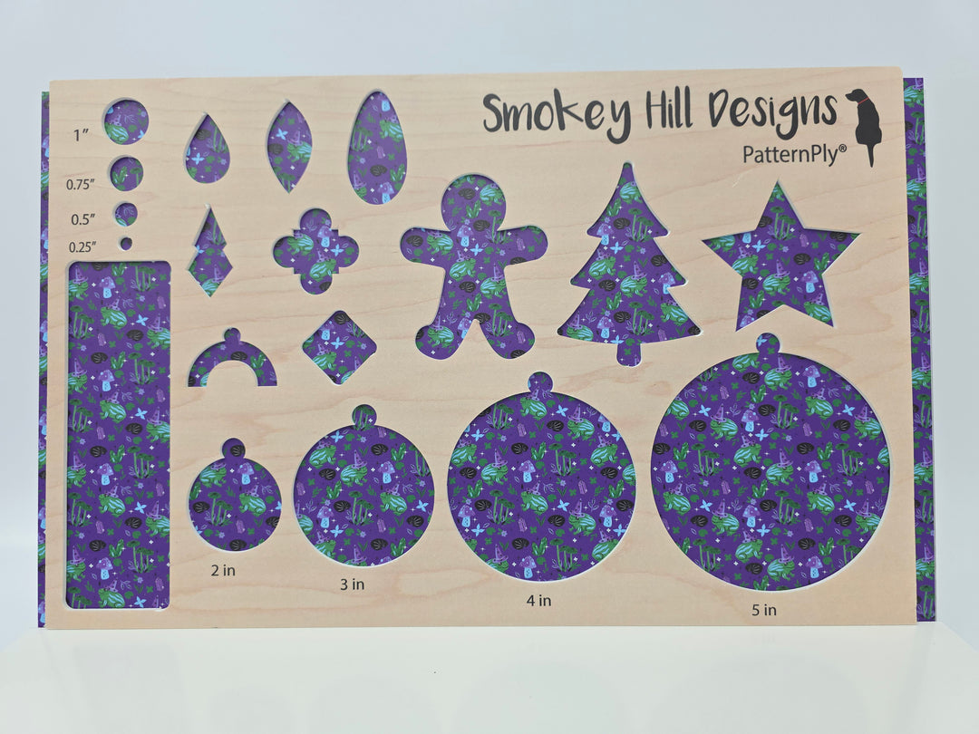 PatternPly® Full Coverage Witchy Frogs on Purple