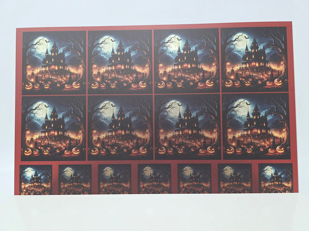 PatternPly® Transparent Haunted Mansion 2 Sizes