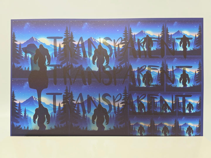 PatternPly® Transparent Wandering Big Foot 3 Sizes