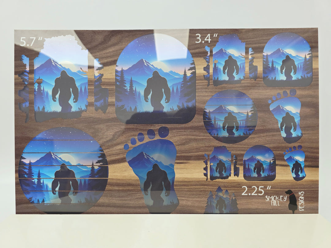 PatternPly® Transparent Wandering Big Foot 3 Sizes