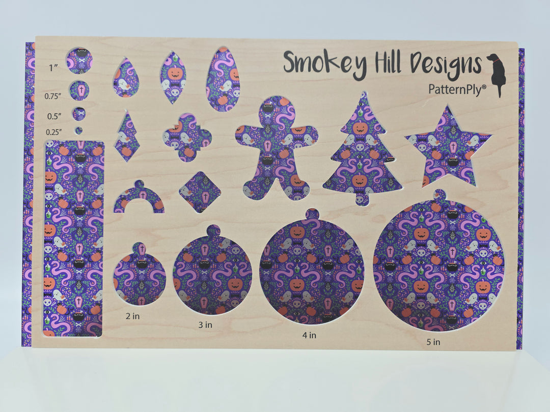 PatternPly® Transparent Mystic Snakes and Ghosts on Purple