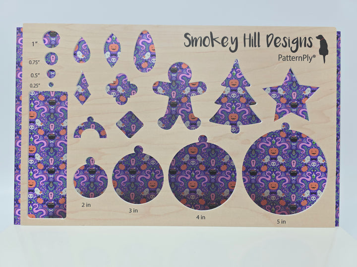 PatternPly® Transparent Mystic Snakes and Ghosts on Purple