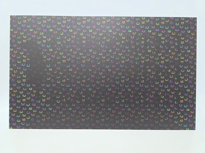 PatternPly® Transparent Neon Spooky Faces