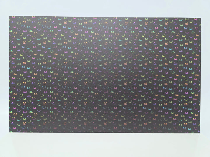 PatternPly® Transparent Neon Spooky Faces