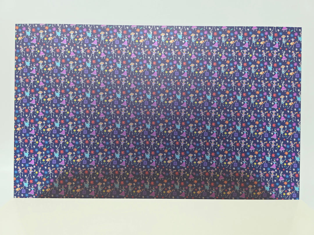 PatternPly® Transparent Skeleton Fiesta on Navy