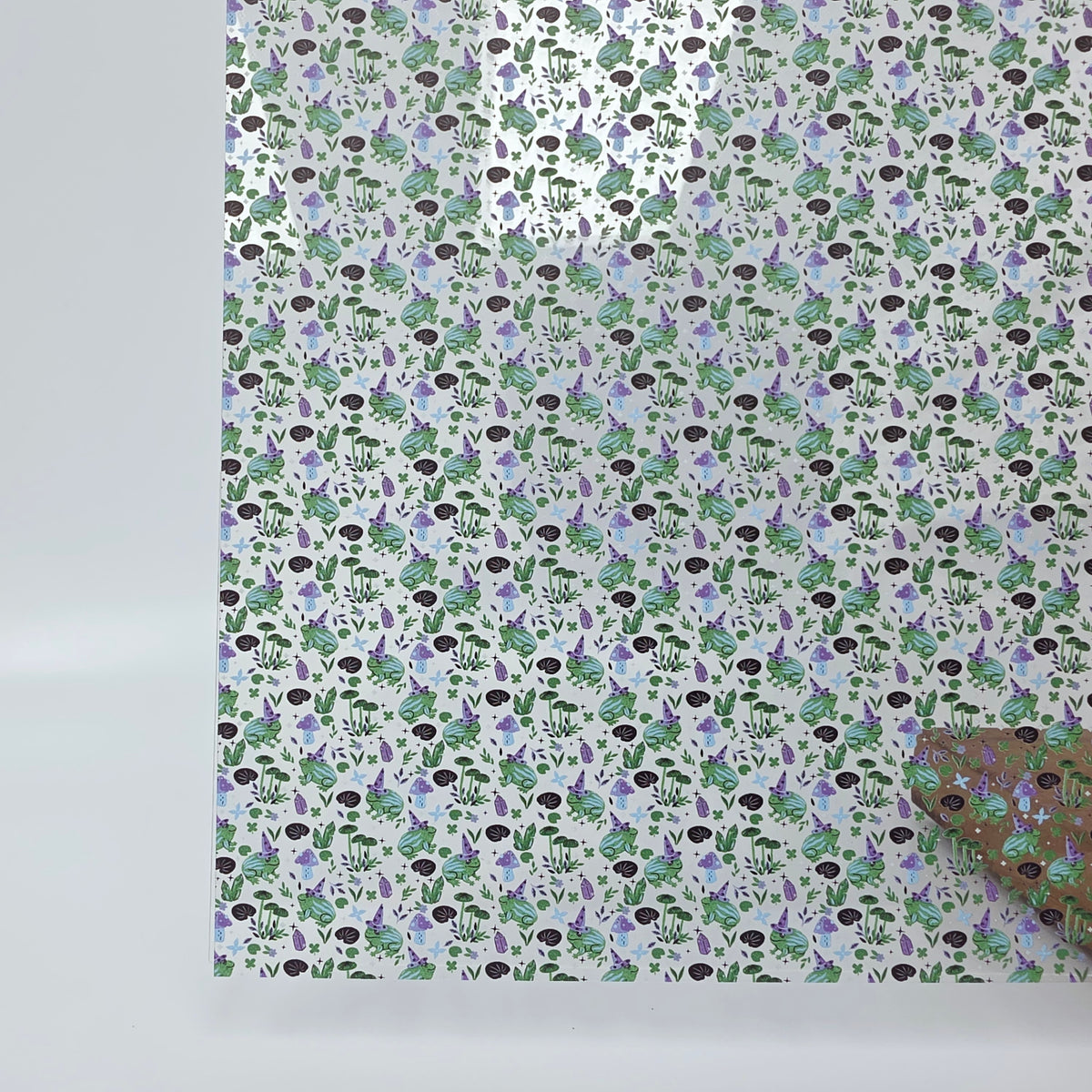 PatternPly® Scattered Witchy Frogs MICRO sheet showing the pattern