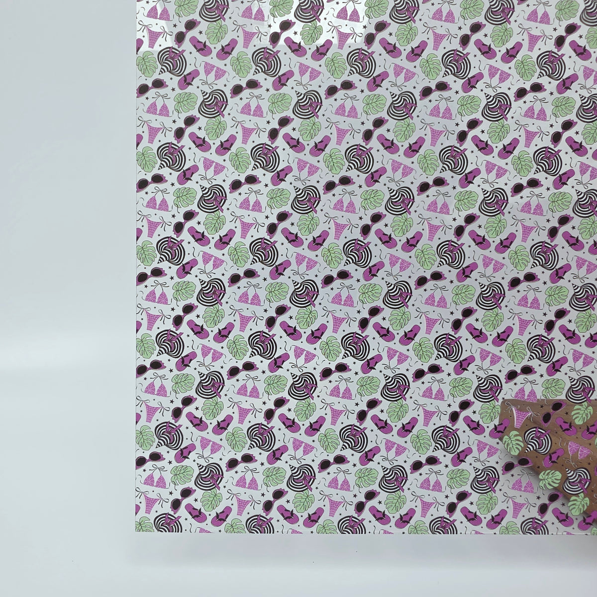 PatternPly® Scattered Purple BikiniWeen MICRO sheet showing the pattern