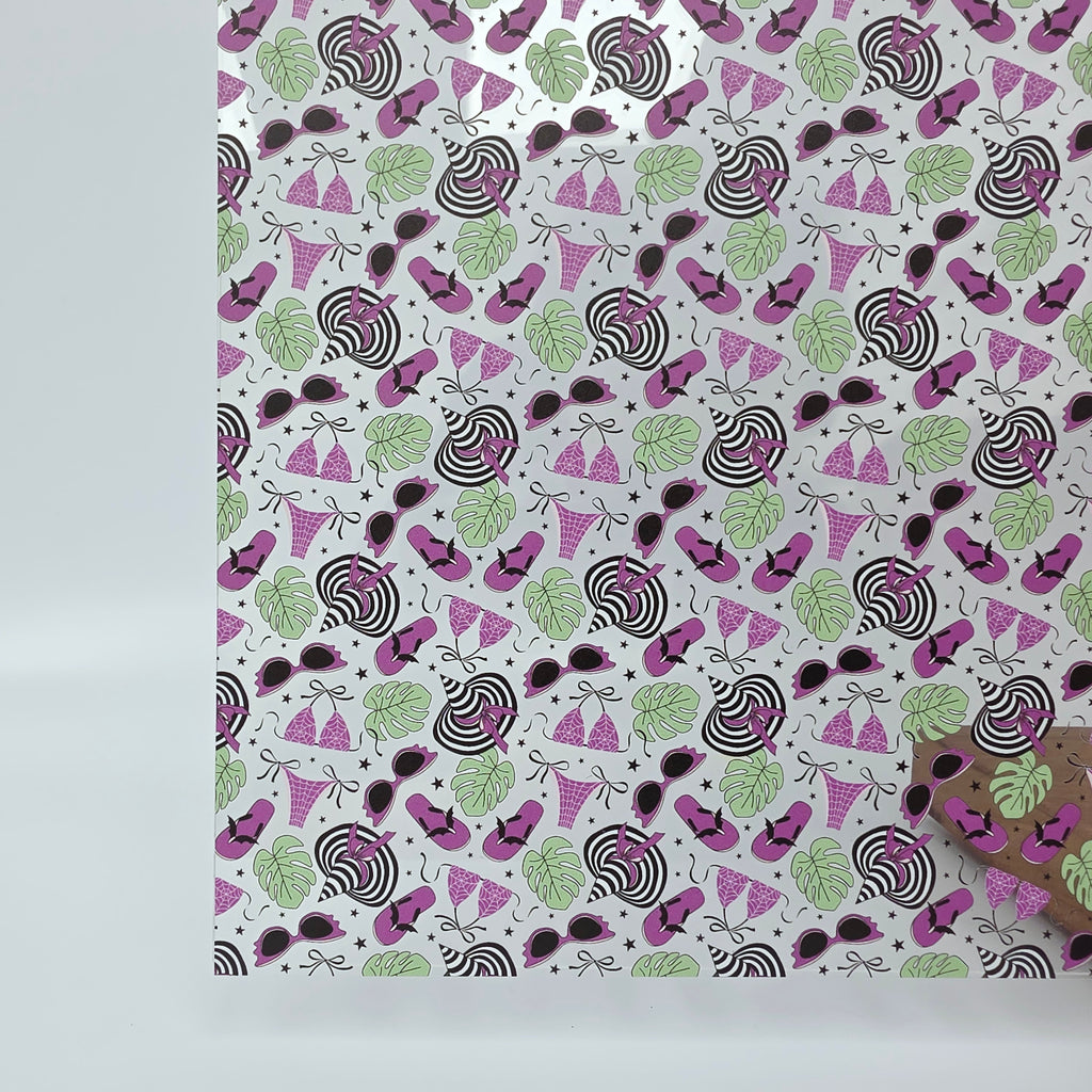 PatternPly® Scattered Purple BikiniWeen sheet showing the pattern