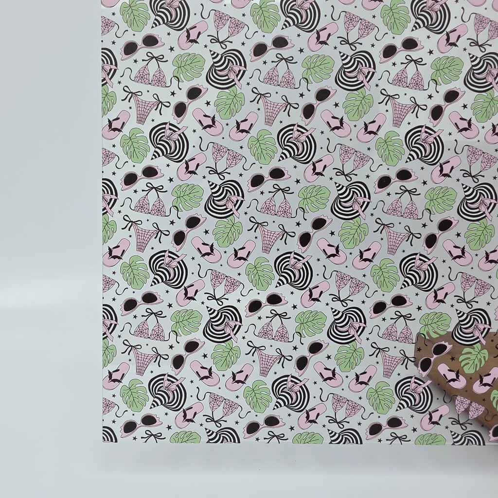 PatternPly® Scattered Pink BikiniWeen sheet showing the pattern