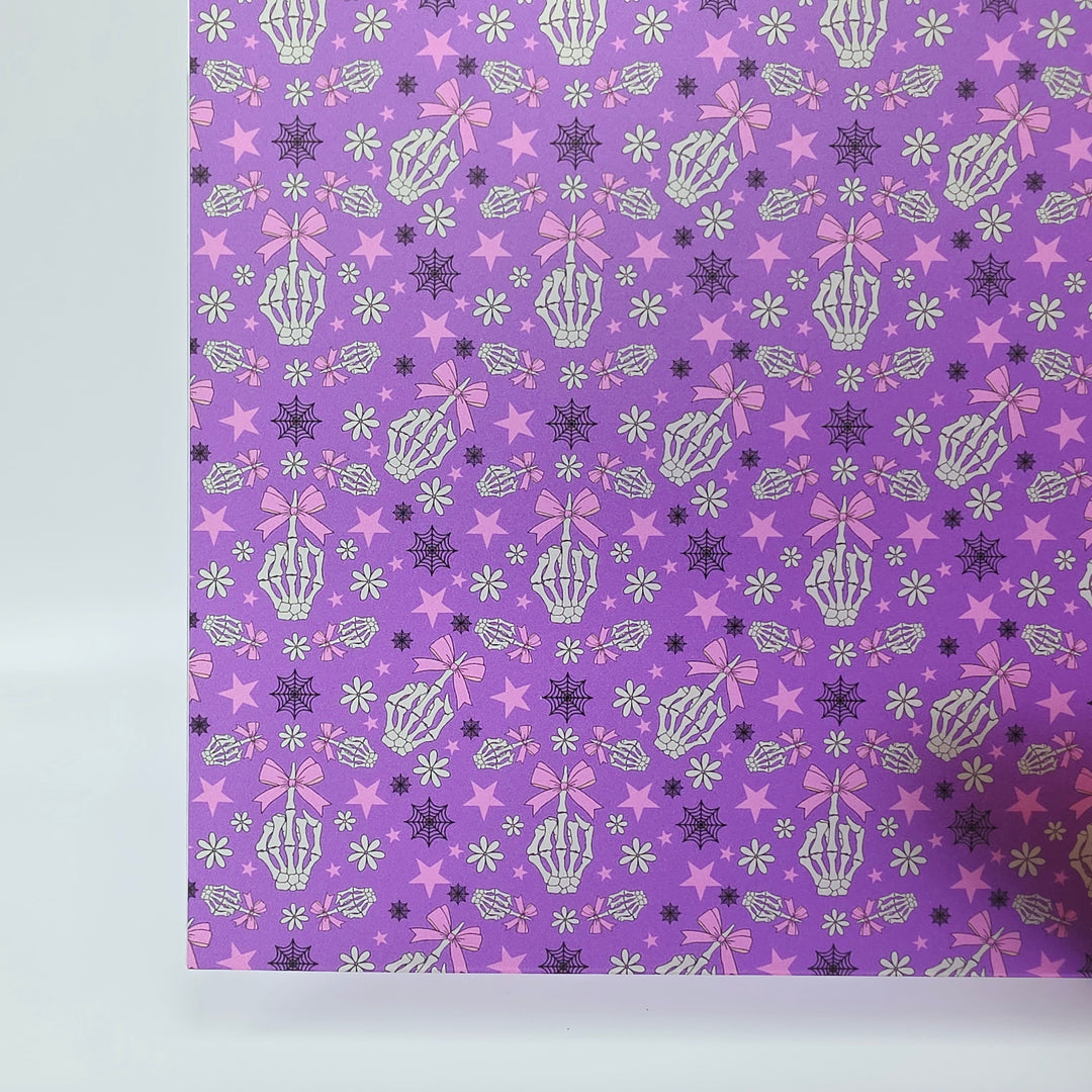 PatternPly® Transparent Fingers and Bows on Purple