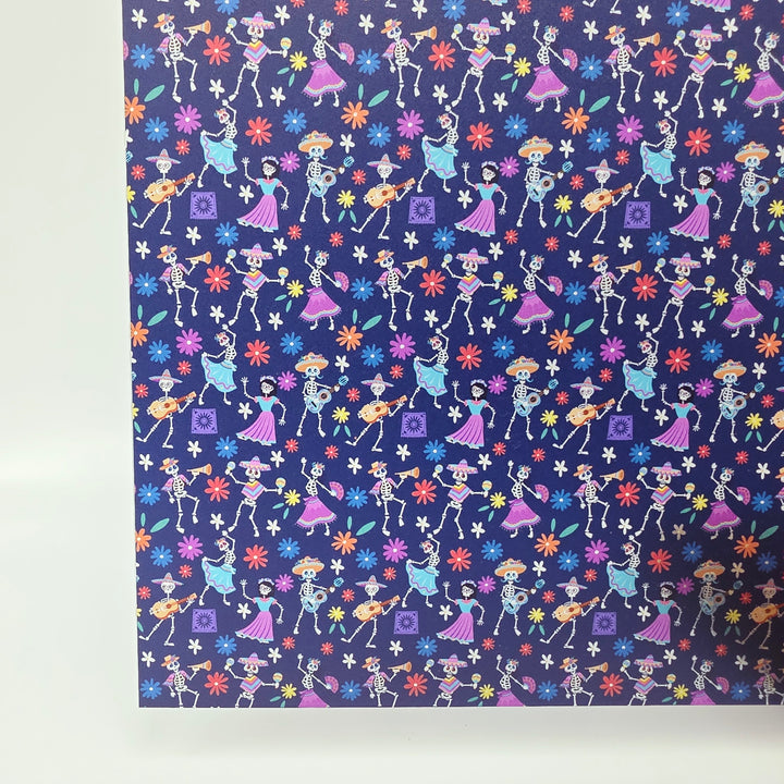 PatternPly® Transparent Skeleton Fiesta on Navy