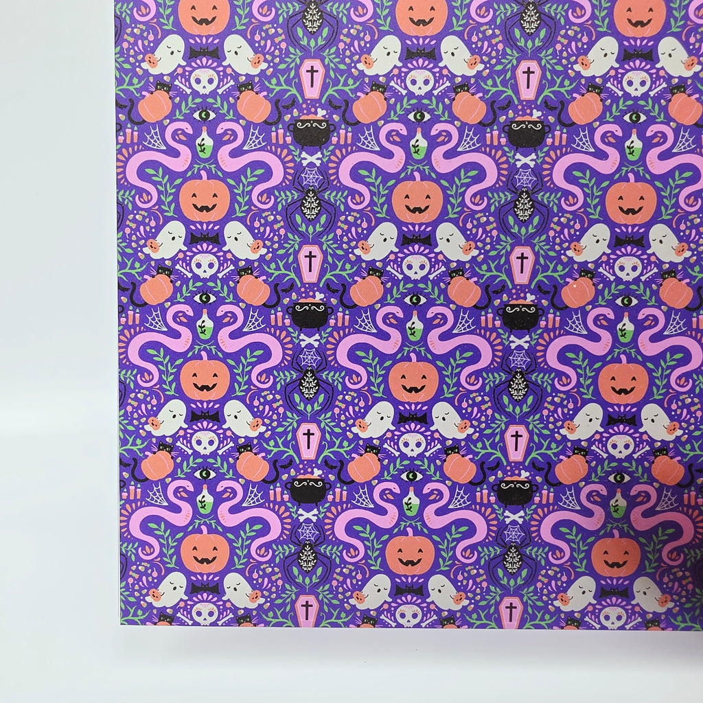PatternPly® Transparent Mystic Snakes and Ghosts on Purple product photo 4