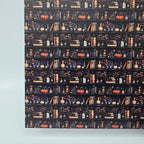 PatternPly® Full Coverage Witchy Bookshelves sheet showing the pattern