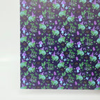 PatternPly® Full Coverage Witchy Frogs on Navy sheet showing the pattern