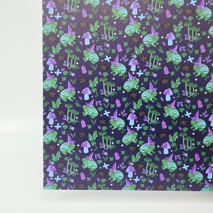 PatternPly® Full Coverage Witchy Frogs on Navy