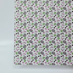 PatternPly® Full Coverage Pink BikiniWeen on White MICRO sheet showing the pattern