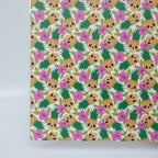 PatternPly® Full Coverage Luau Skulls on White sheet showing the pattern
