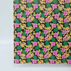 PatternPly® Full Coverage Luau Skulls on Black sheet showing the pattern
