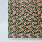PatternPly® Full Coverage Luau Skulls on Black MICRO sheet showing the pattern