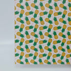 PatternPly® Full Coverage Jack-o-Pineapples on White sheet showing the pattern