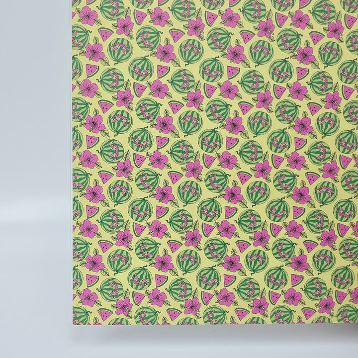 PatternPly® Full Coverage Carved Watermelons on Yellow