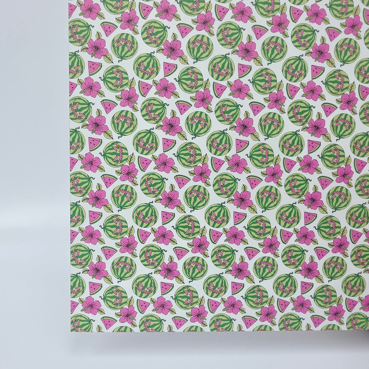 PatternPly® Full Coverage Carved Watermelons on White sheet showing the pattern
