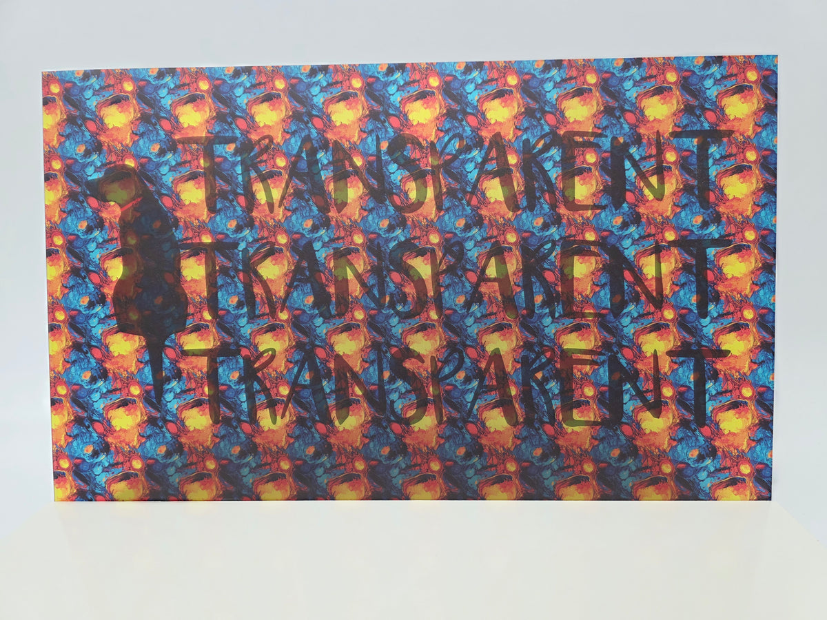 PatternPly® Transparent Vibrant Flux sheet showing the pattern