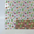 PatternPly® Scattered Pastel Weed and Yummies sheet showing the pattern