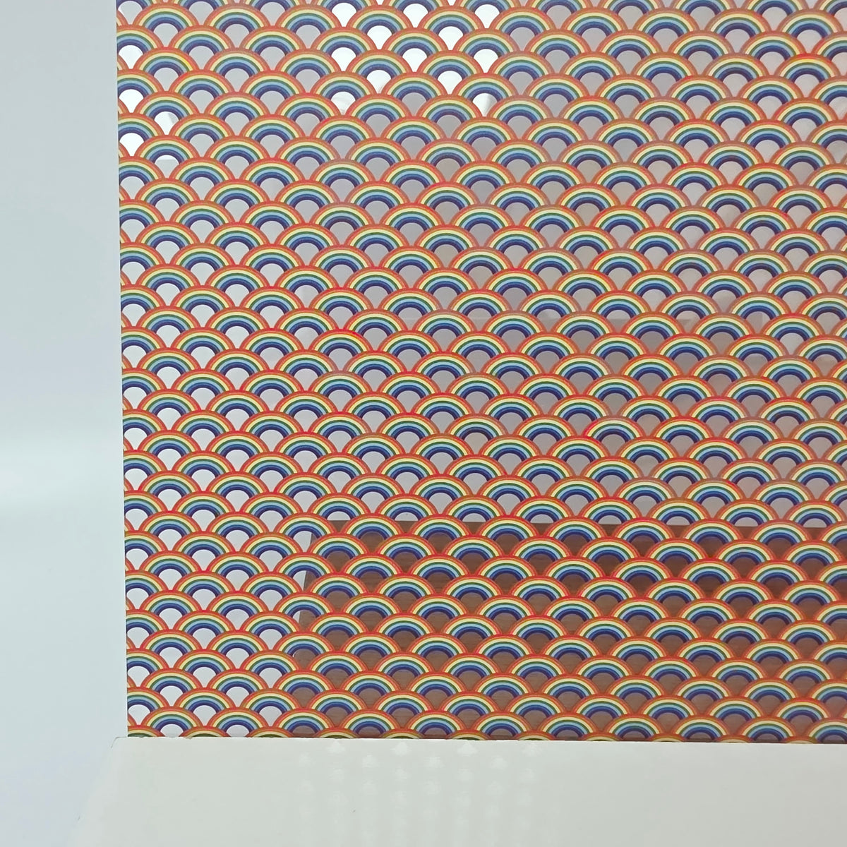 PatternPly® Scattered Mini Rainbow Arches sheet showing the pattern