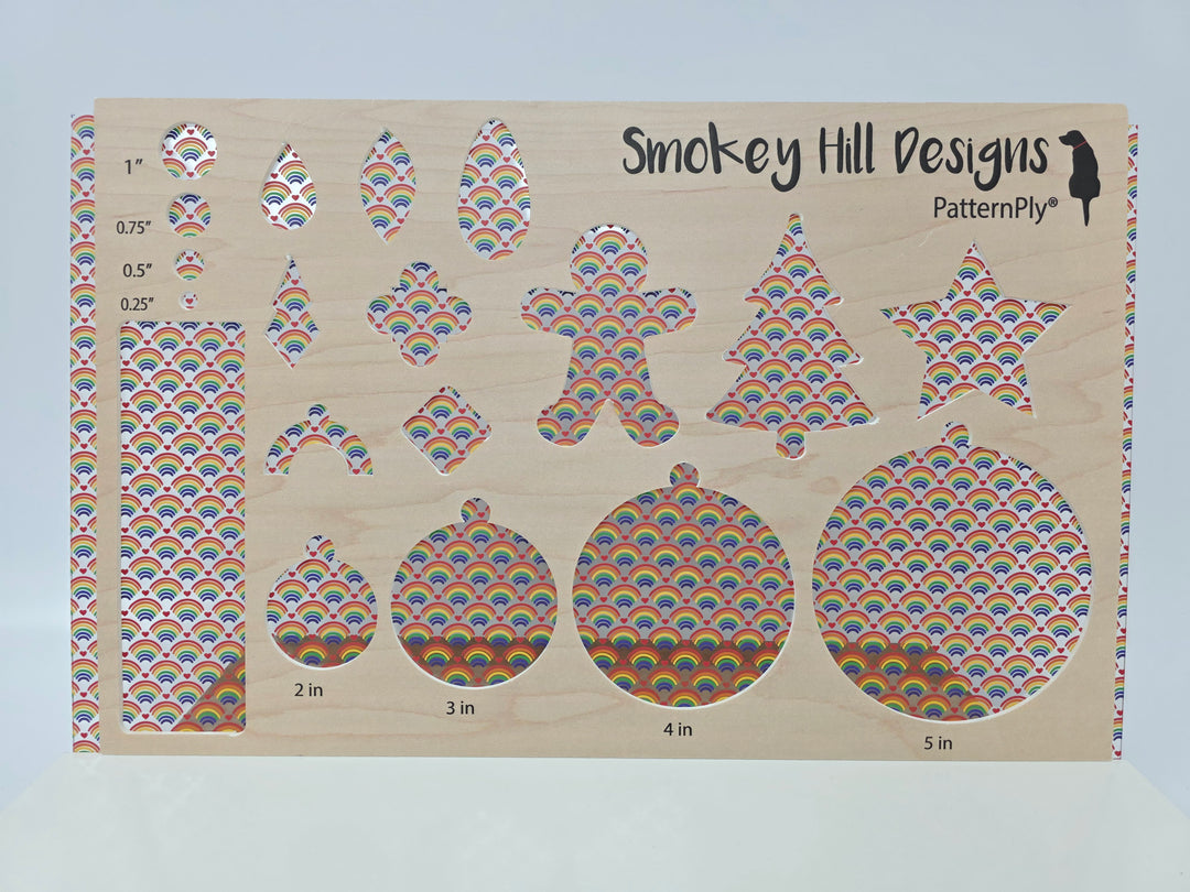 PatternPly® Scattered Rainbows And Hearts