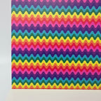 PatternPly® Full Coverage Groovy Rainbow Waves sheet showing the pattern