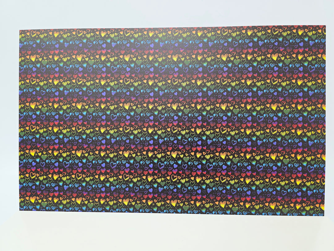 PatternPly® Full Coverage Crayon Rainbow Hearts